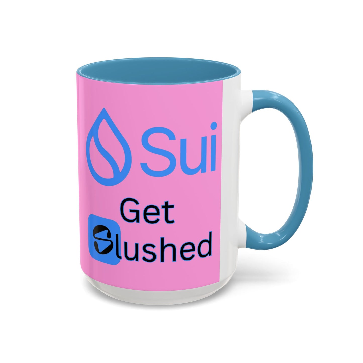Sui: Get Slushed Pink Accent Mug by cypherpunkgear.com