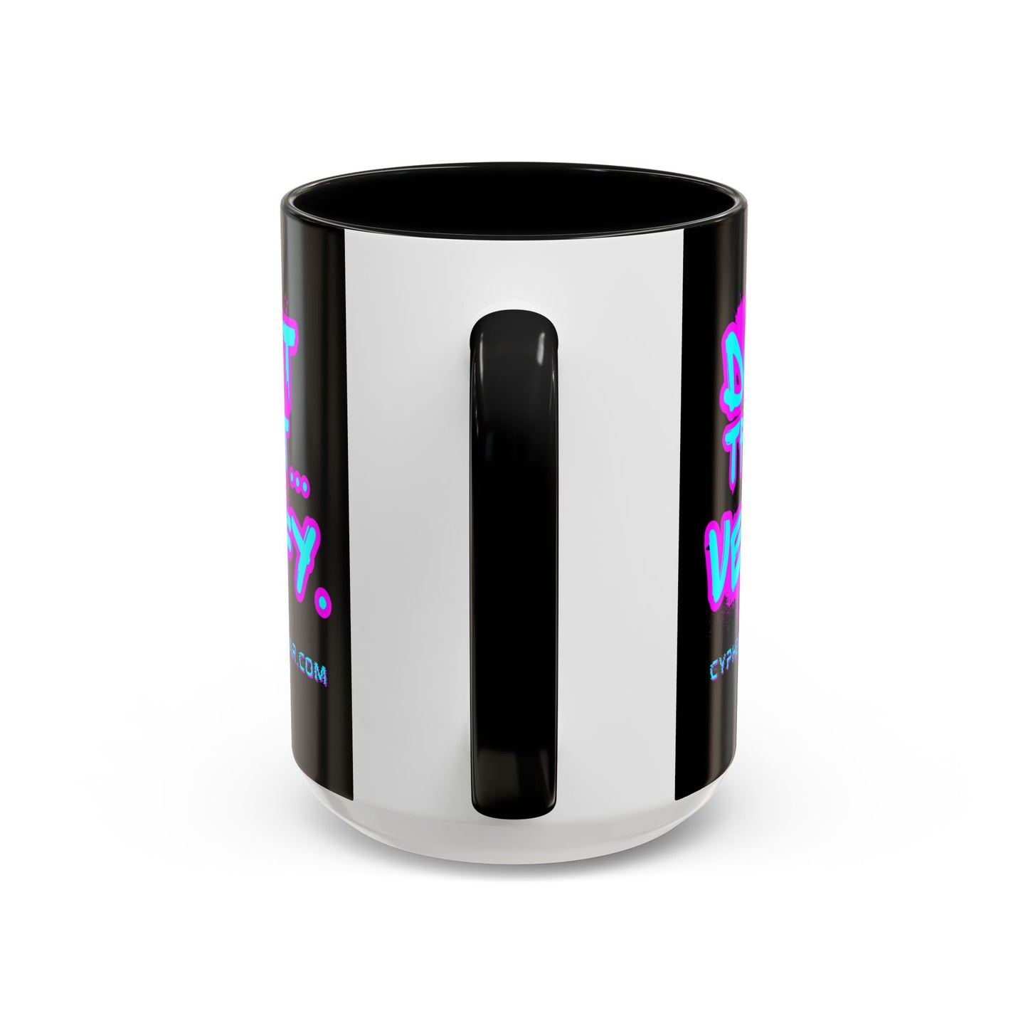 Don't Trust...Verify. Black Accent Mug by cypherpunkgear.com