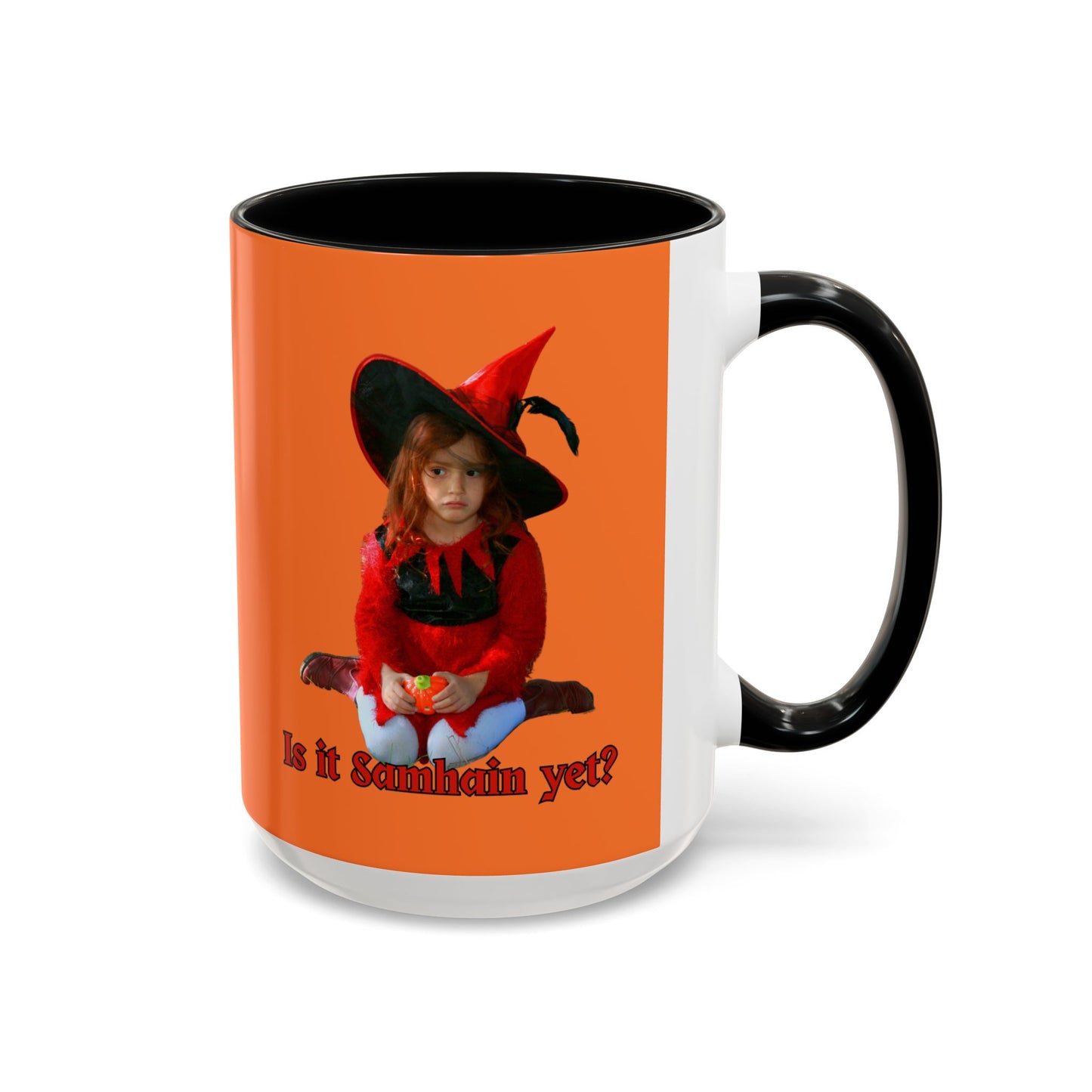 Is it Samhain yet? Orange Accent Mug by CreepyCrafts.boo