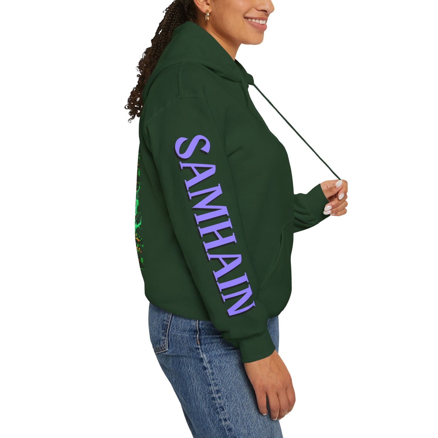 Blessed Samhain Green Jack Hoodie Unisex Hooded Sweatshirt by cypherpunkgear