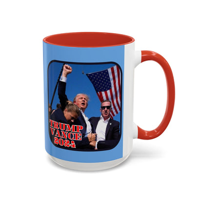 Trump and Vance 2024 Accent Mug by cypherpunkgear