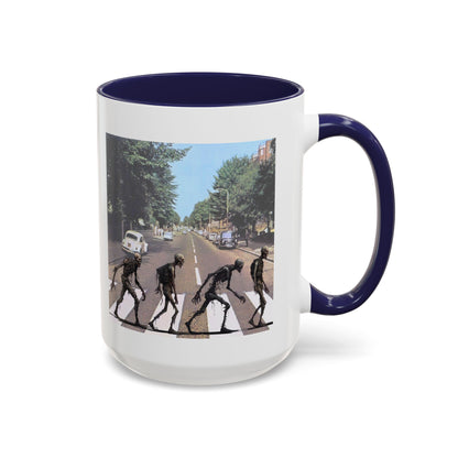 2-sided, Scabby Road White Accent Mug by CreepyCrafts.boo