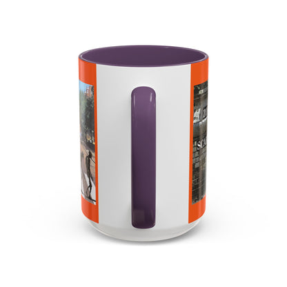 2-sided, Scabby Road Orange Accent Mug by CreepyCrafts.boo
