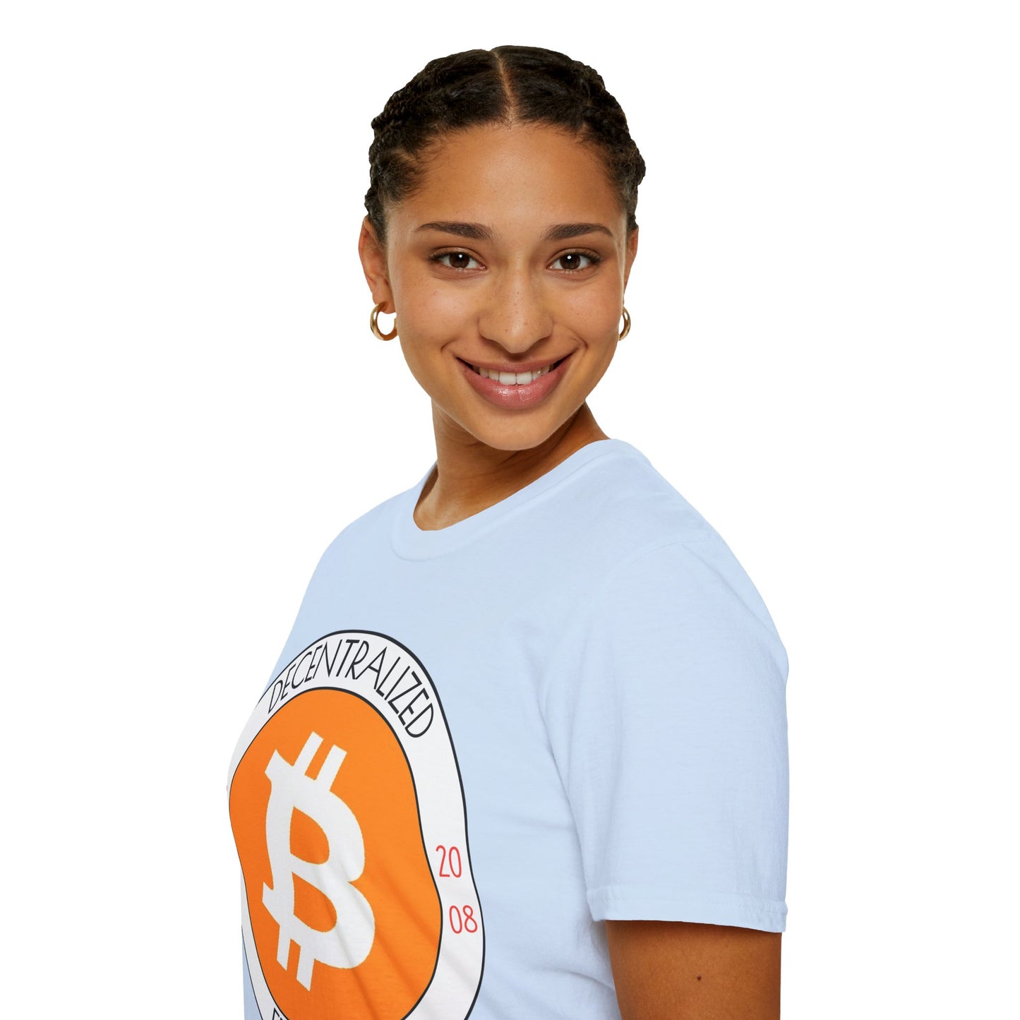 Bitcoin Decentralized Freedom LTcolors Unisex T-Shirt by cypherpunkgear