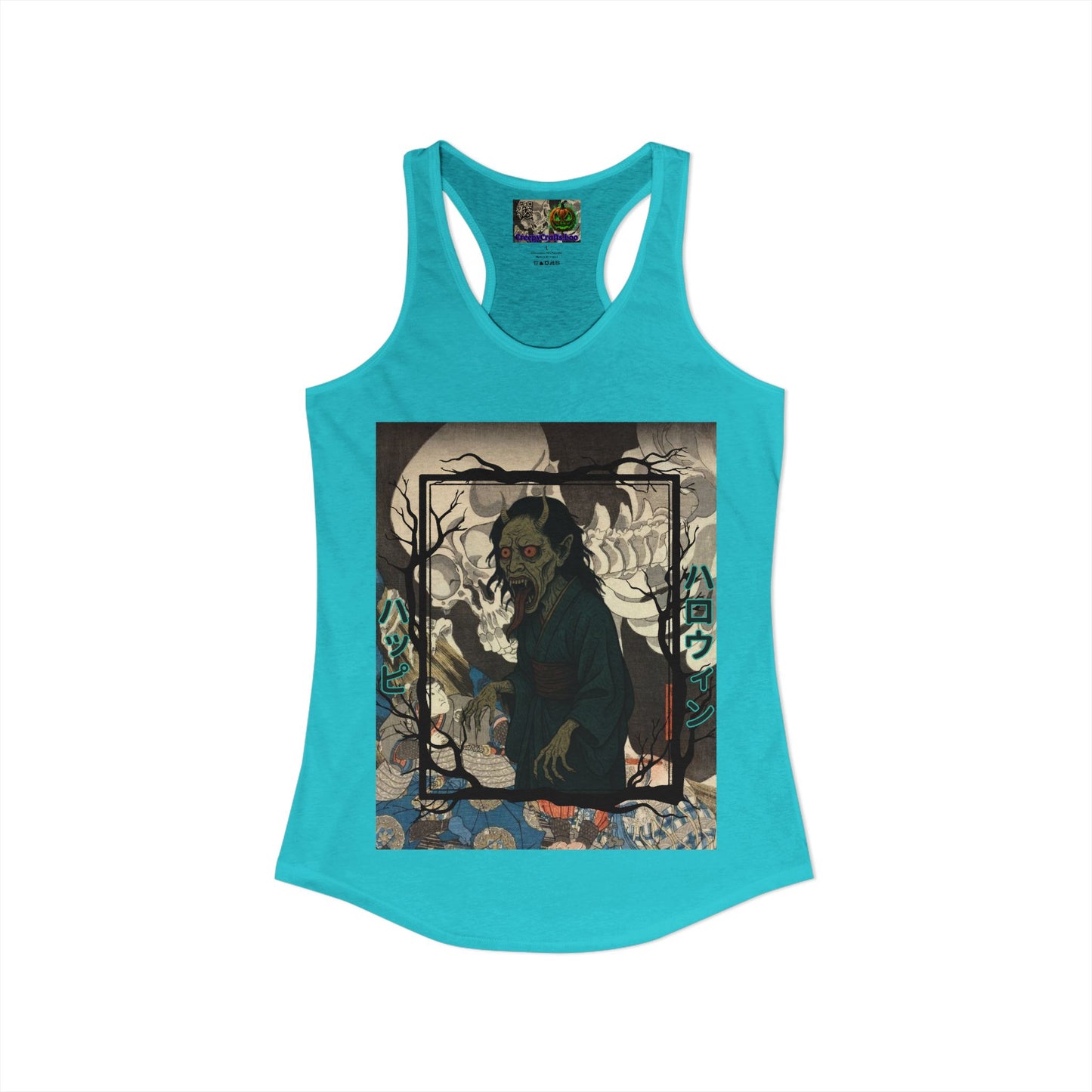 Yōkai Happy Halloween Women's Racerback Tank Top by CreepyCrafts.boo
