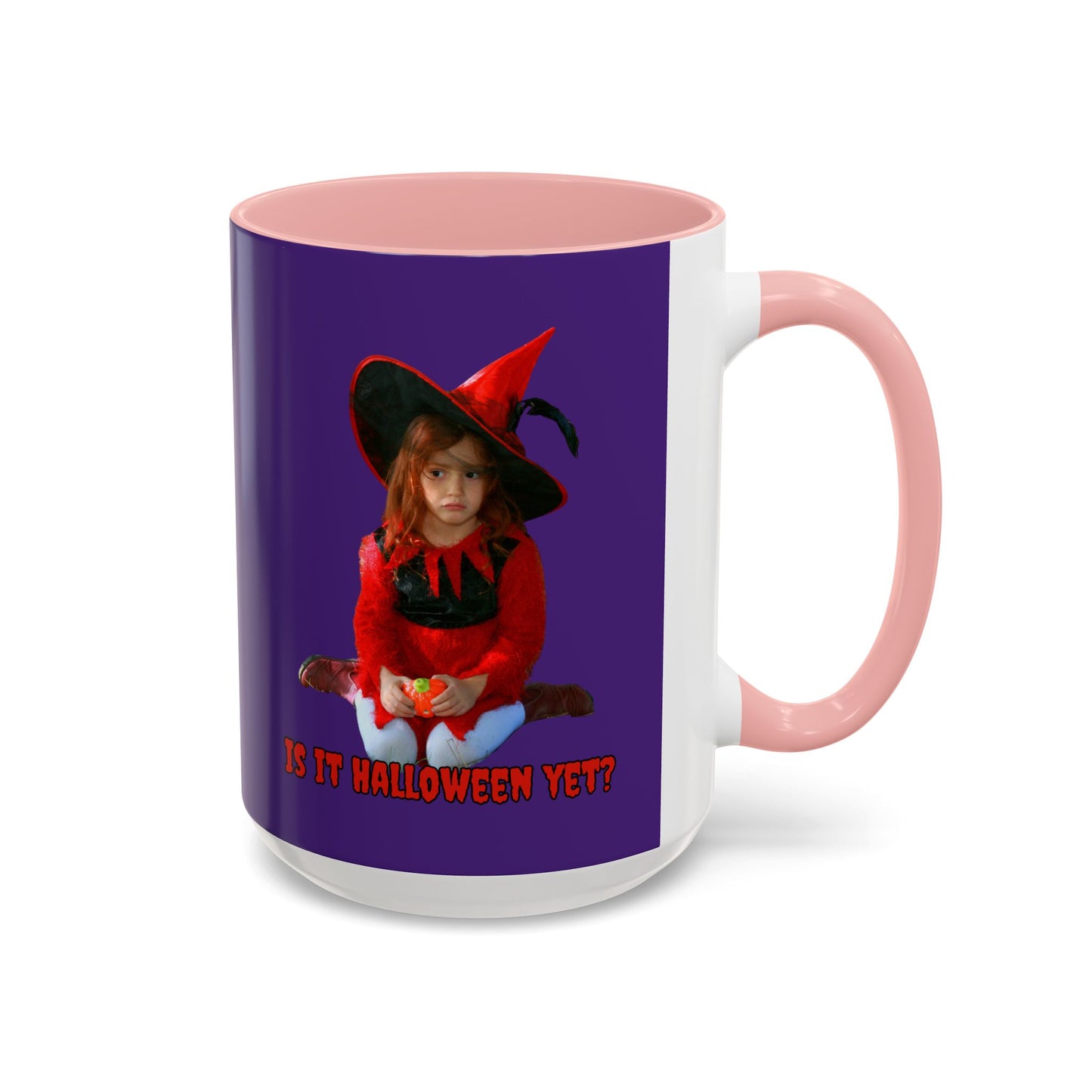 Is it Halloween yet? Dark Purple Accent Mug by CreepyCrafts.boo