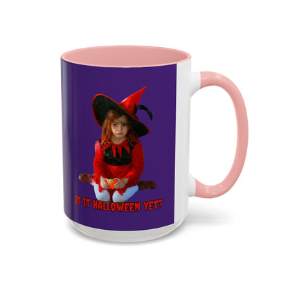 Is it Halloween yet? Dark Purple Accent Mug by CreepyCrafts.boo