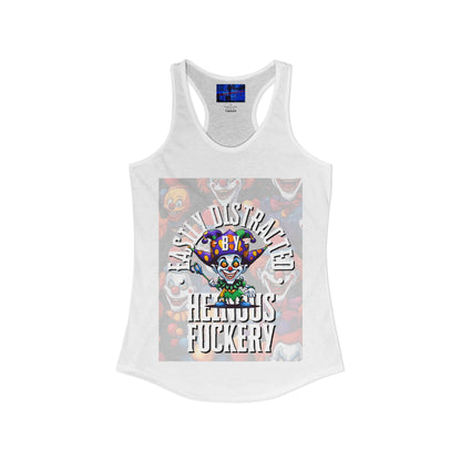 Easily Distracted by Heinous Fuckery Little Jinx Women's Racerback Tank Top by cypherpunkgear.com