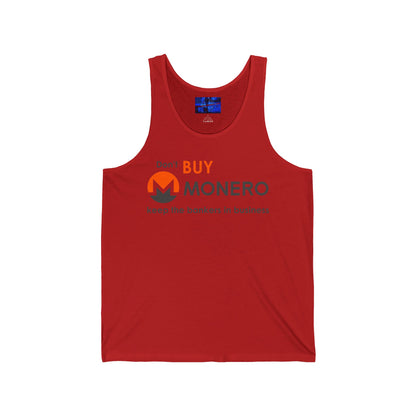 Don't buy Monero (XMR) Unisex Jersey Tank Top by cypherpunkgear.com