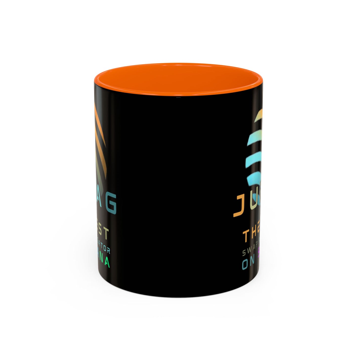 Jupiter (JUP) the best aggregator on Solana Black Accent Mug by cypherpunkgear.com