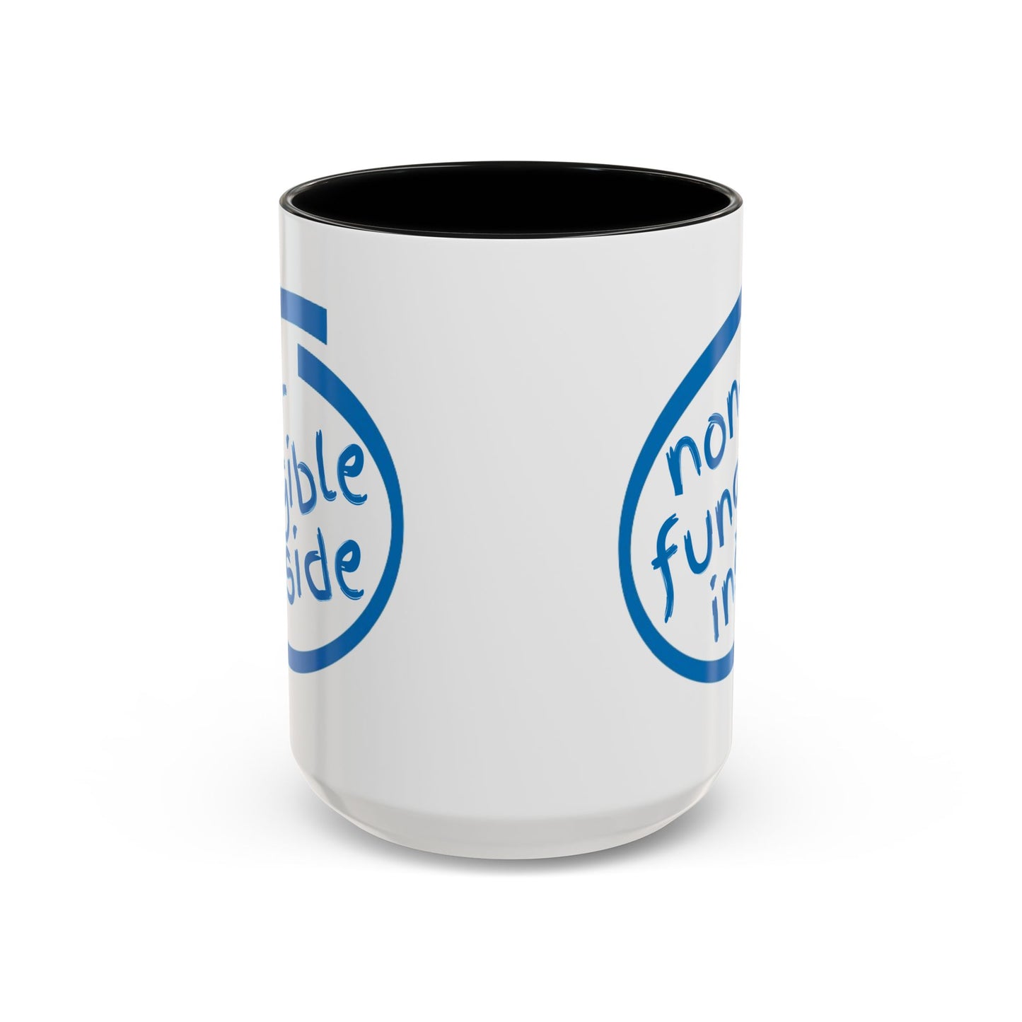 Non-Fungible Inside White Accent Mug by cypherpunkgear.com