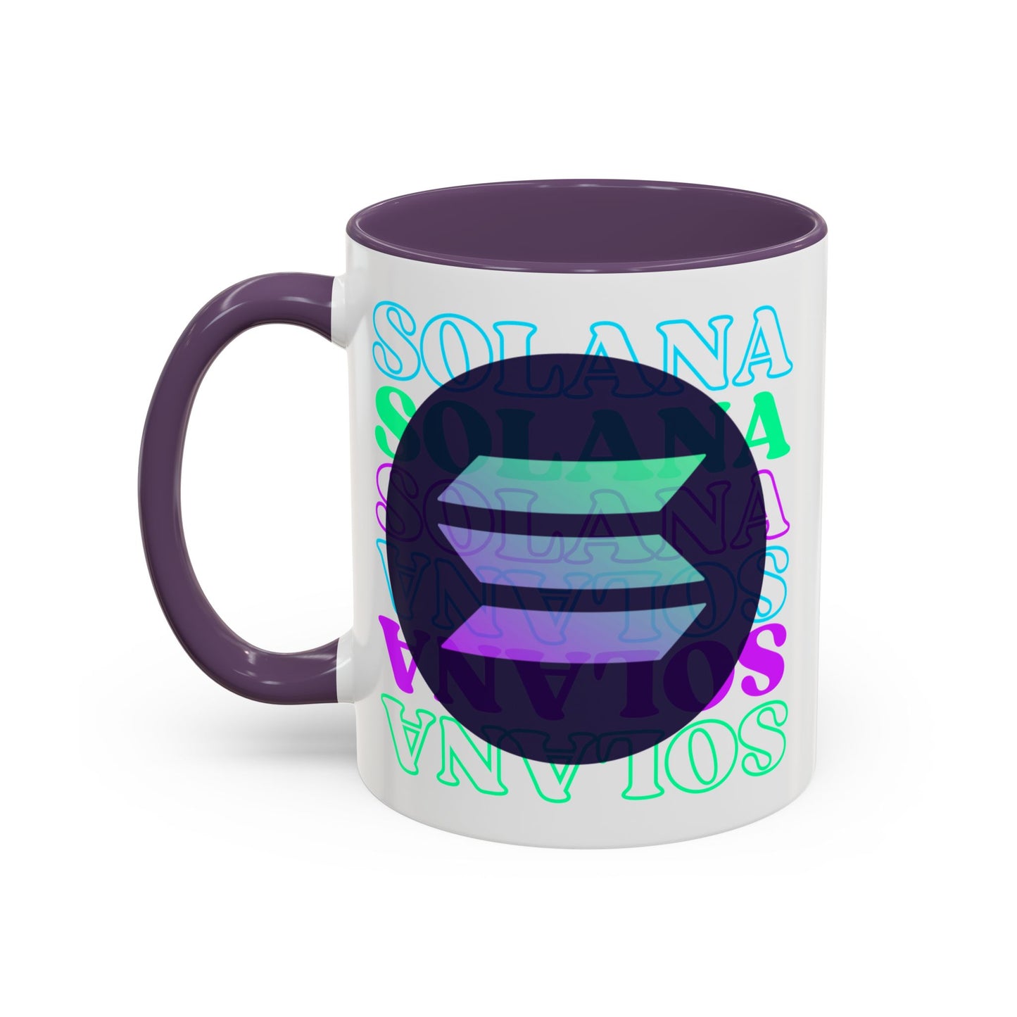 Solana Solana Solana (SOL) Accent Mug by cypherpunkgear.com