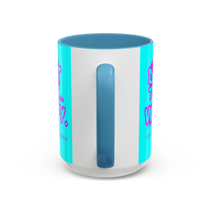 Don't Trust...Verify. Cyan Accent Mug by cypherpunkgear.com