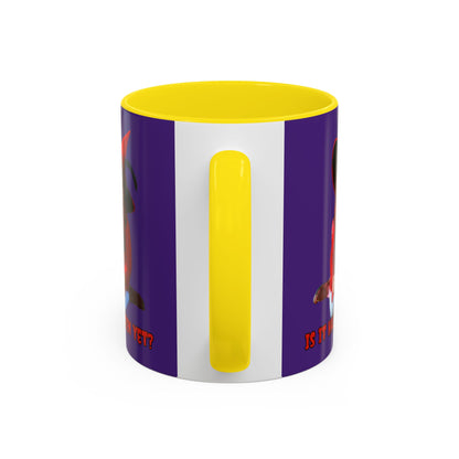 Is it Halloween yet? Dark Purple Accent Mug by CreepyCrafts.boo