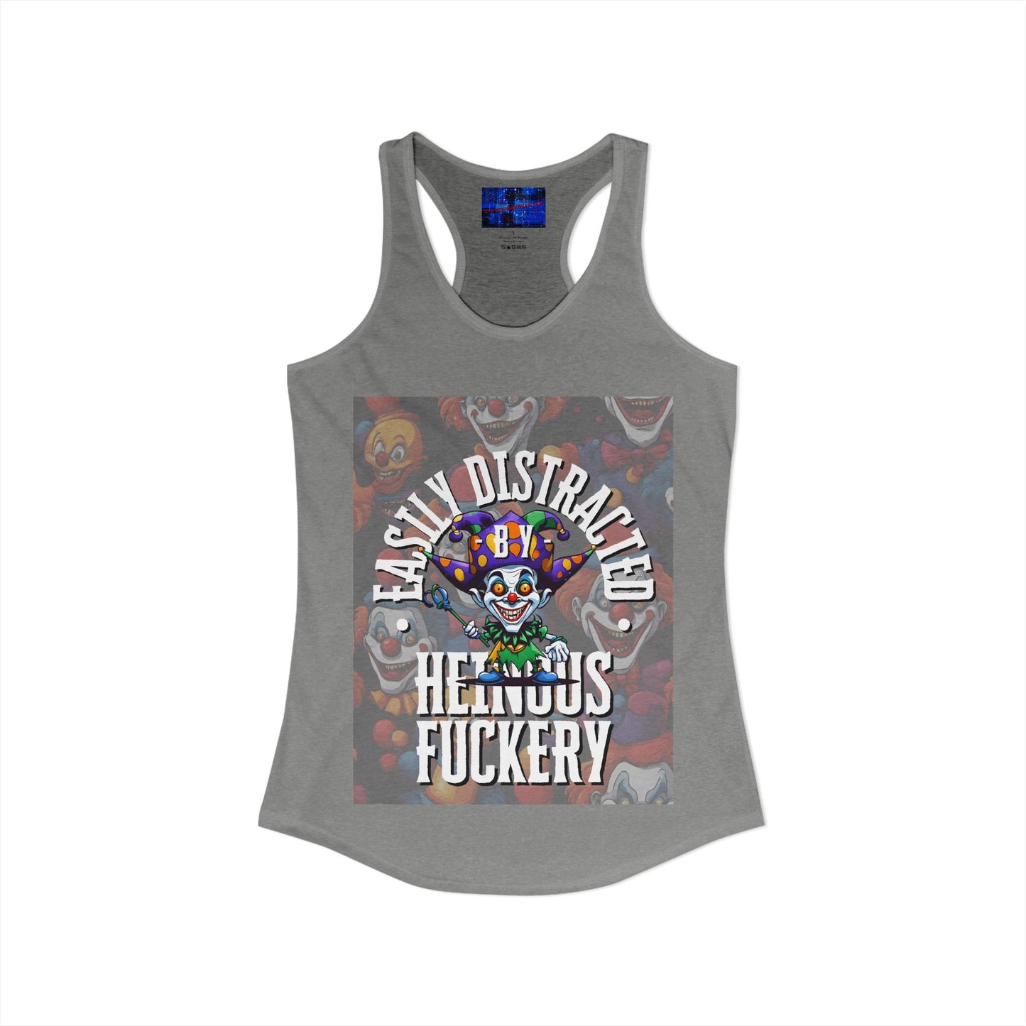 Easily Distracted by Heinous Fuckery Little Jinx Women's Racerback Tank Top by cypherpunkgear.com