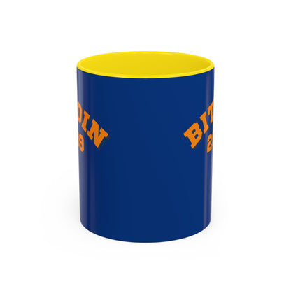 Bitcoin 2009 Dark Blue Accent Mug by cypherpunkgear.com