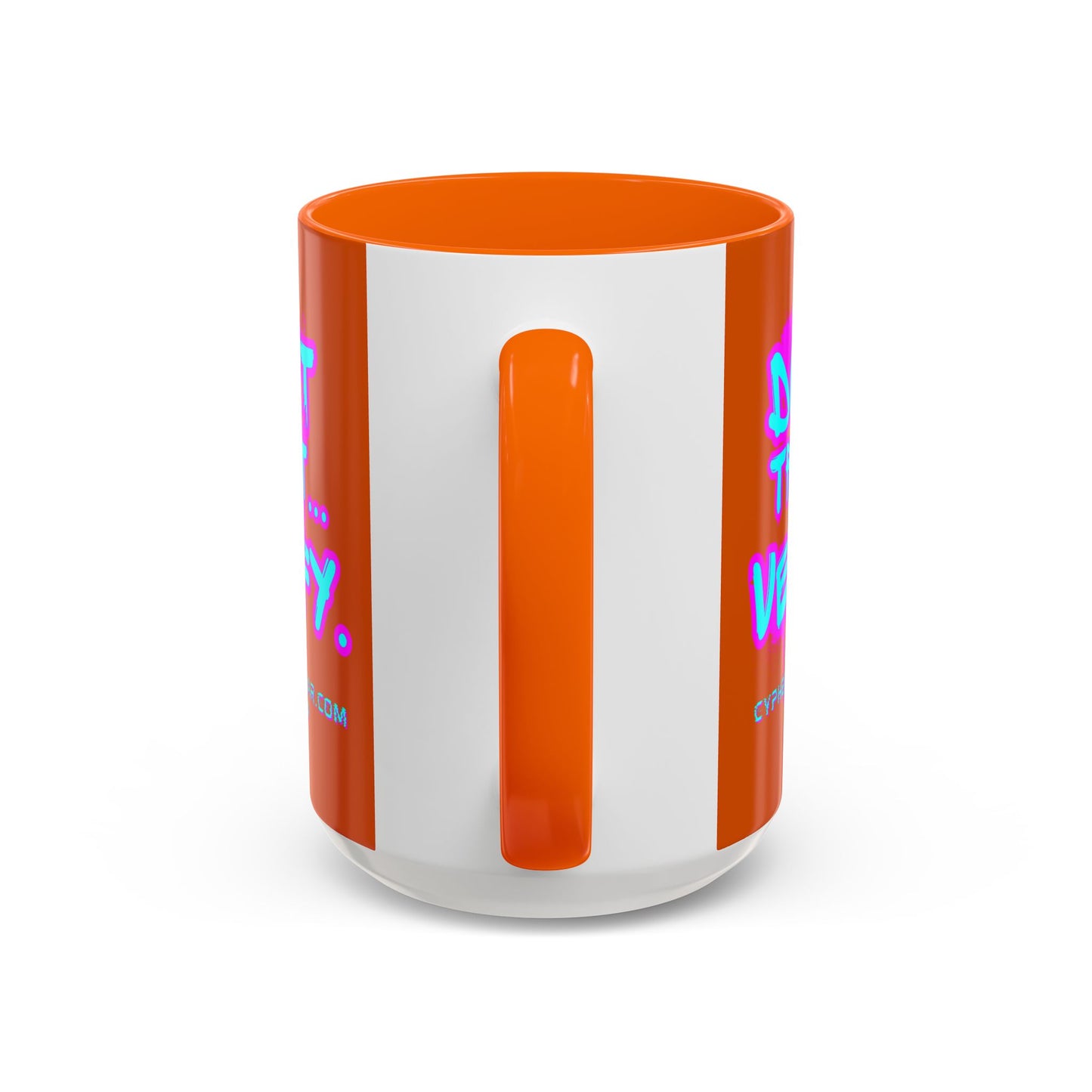 Don't Trust...Verify. Orange Accent Mug by cypherpunkgear.com