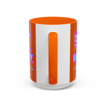 Don't Trust...Verify. Orange Accent Mug by cypherpunkgear.com