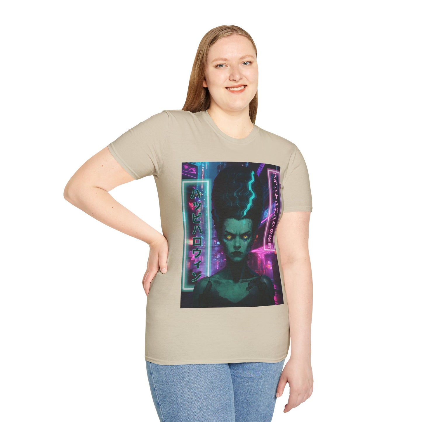 Bride of Frankenpunk Light colors Unisex T-Shirt by CreepyCrafts.boo