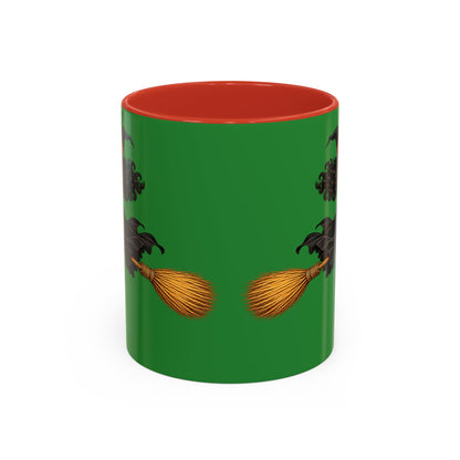 Velvet Vex Green Accent Mug by CreepyCrafts.boo