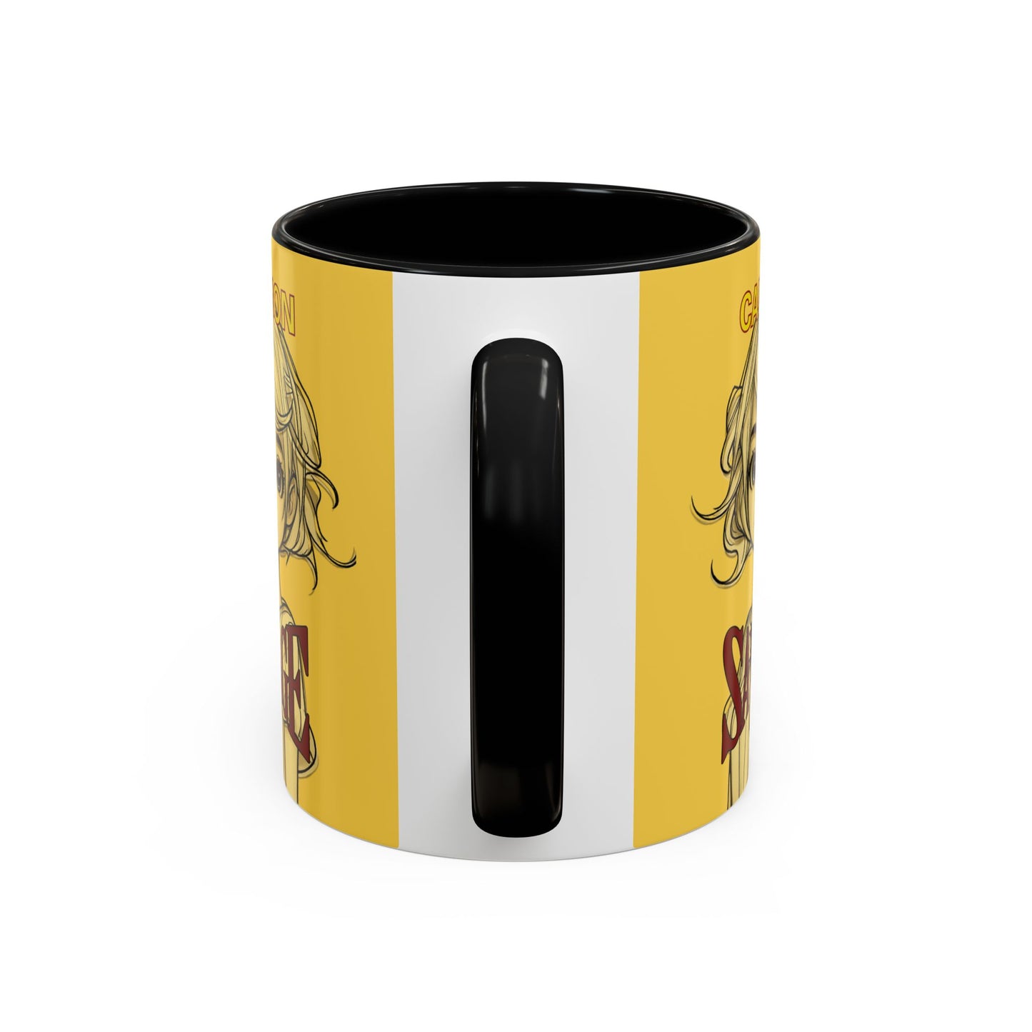 Caution, Savage Yellow Accent Mug by cypherpunkgear.com