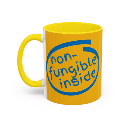 Non-Fungible Inside Yellow Accent Mug by cypherpunkgear.com
