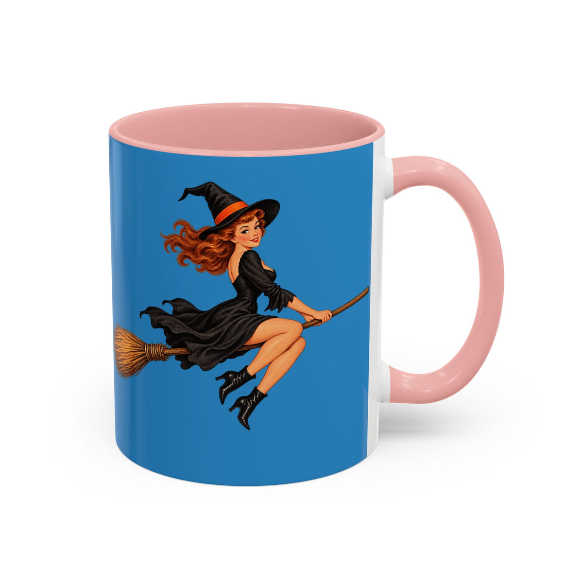 Hazel Hex Blue Accent Mug by CreepyCrafts.boo