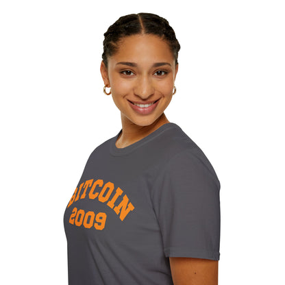 Bitcoin 2009 Dark colors Unisex T-Shirt by cypherpunkgear.com