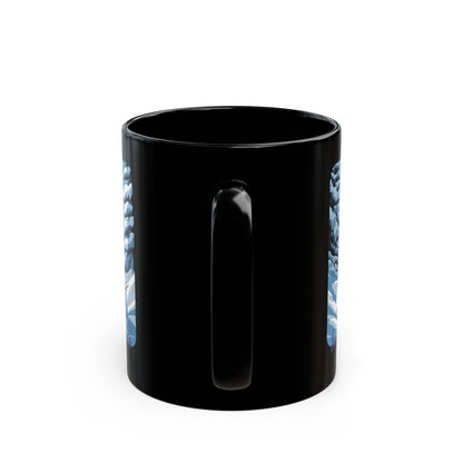 Snowman Family of 3 Black Mug by cypherpunkgear.com