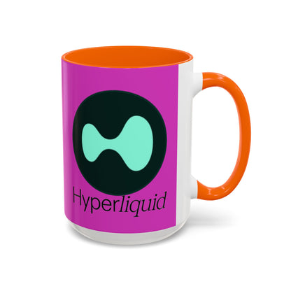 Hyperliquid Black font Pink Accent Mug by cypherpunkgear.com