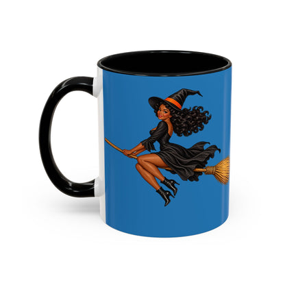 Velvet Vex Blue Accent Mug by CreepyCrafts.boo