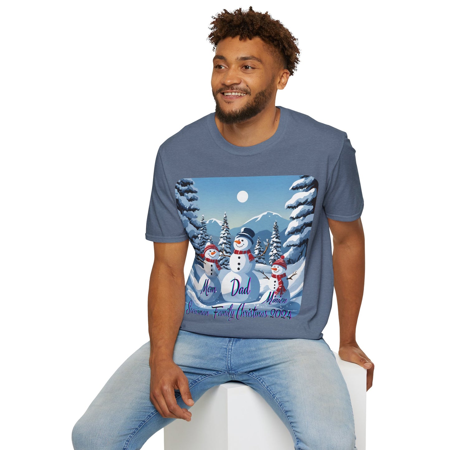 Snowman Family of 3 DKcolors Unisex T-Shirt by cypherpunkgear