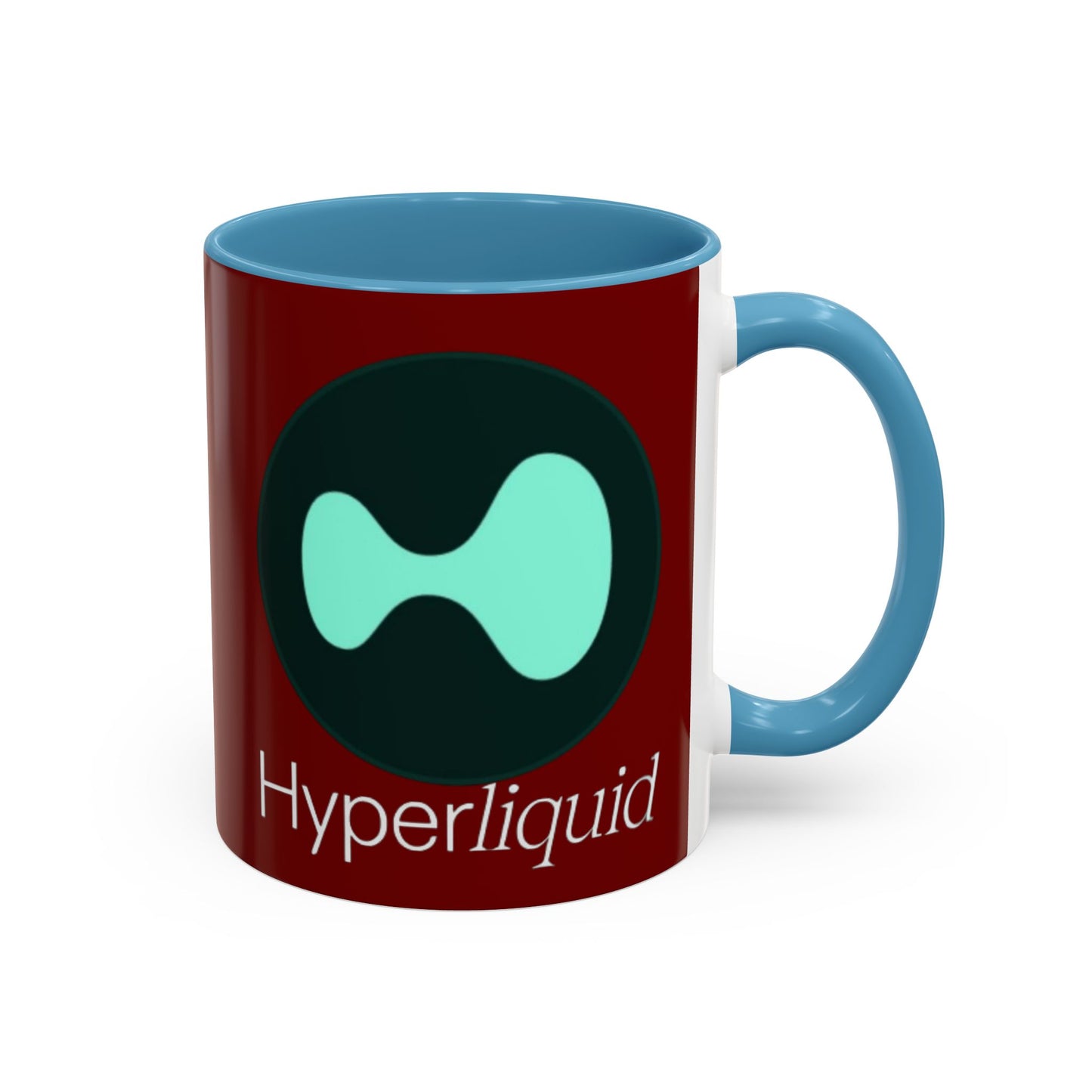 Hyperliquid White font Red Accent Mug by cypherpunkgear.com
