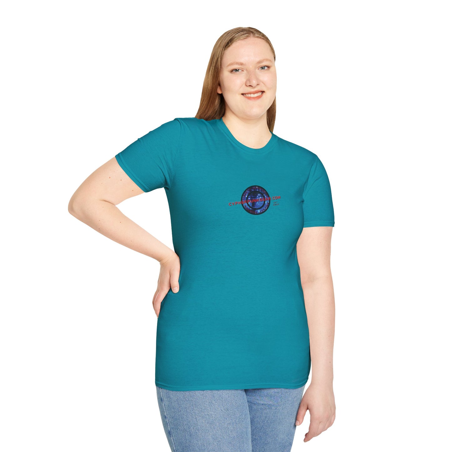 2-sided, cypherpunkgear.com logo Dark colors Unisex T-Shirt by cypherpunkgear.com