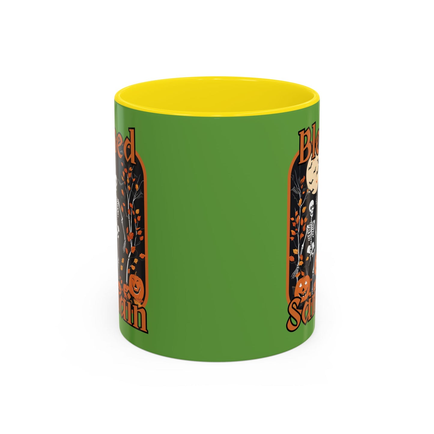 Spooktacular Skeletons of Samhain Accent Mug by CreepyCrafts.boo