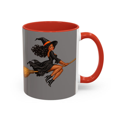 Velvet Vex Grey Accent Mug by CreepyCrafts.boo
