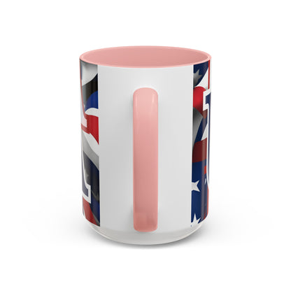 USA! USA! USA BLfont Patriot Accent Mug by cypherpunkgear