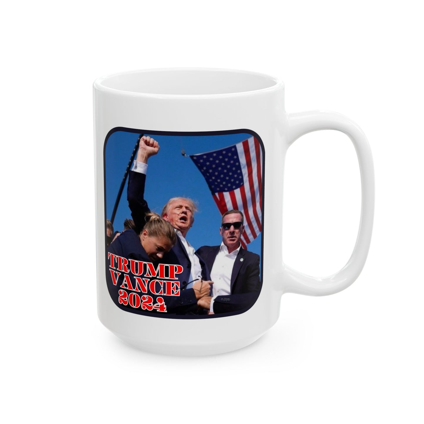 Trump and Vance 2024 White Mug by cypherpunkgear