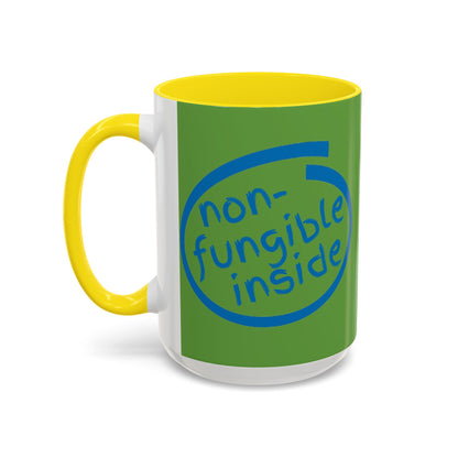 Non-Fungible Inside Green Accent Mug by cypherpunkgear.com