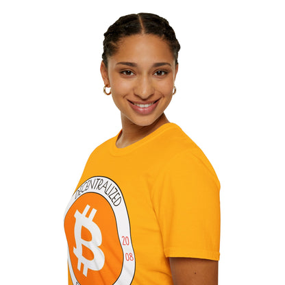 Bitcoin: ¡equipo cypherpunk de libertad descentralizada! Camiseta unisex de estilo suave