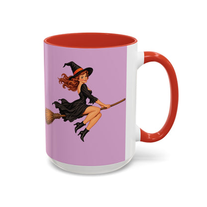Hazel Hex Pink Accent Mug by CreepyCrafts.boo