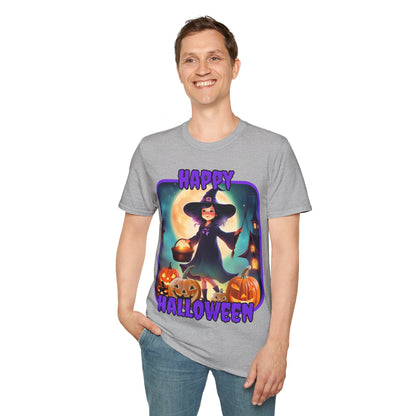 Happy Halloween Little Witch PRfont LTcolors Unisex T-Shirt by cypherpunkgear