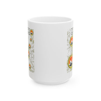 Monero (XMR) don't assume your freedoms are assured White Mug by cypherpunkgear.com