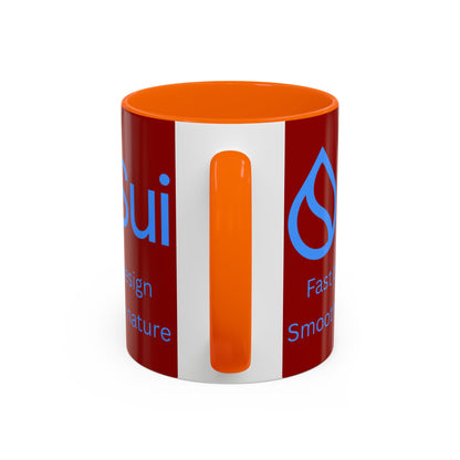 SUI Red Accent Mug by cypherpunkgear.com