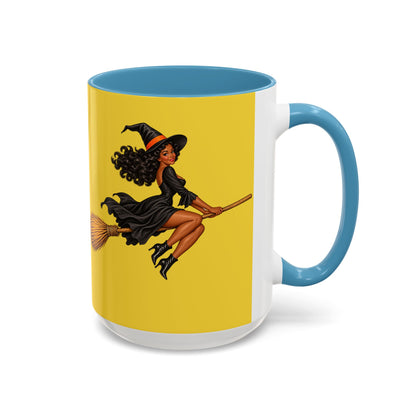 Velvet Vex Yellow Accent Mug by CreepyCrafts.boo