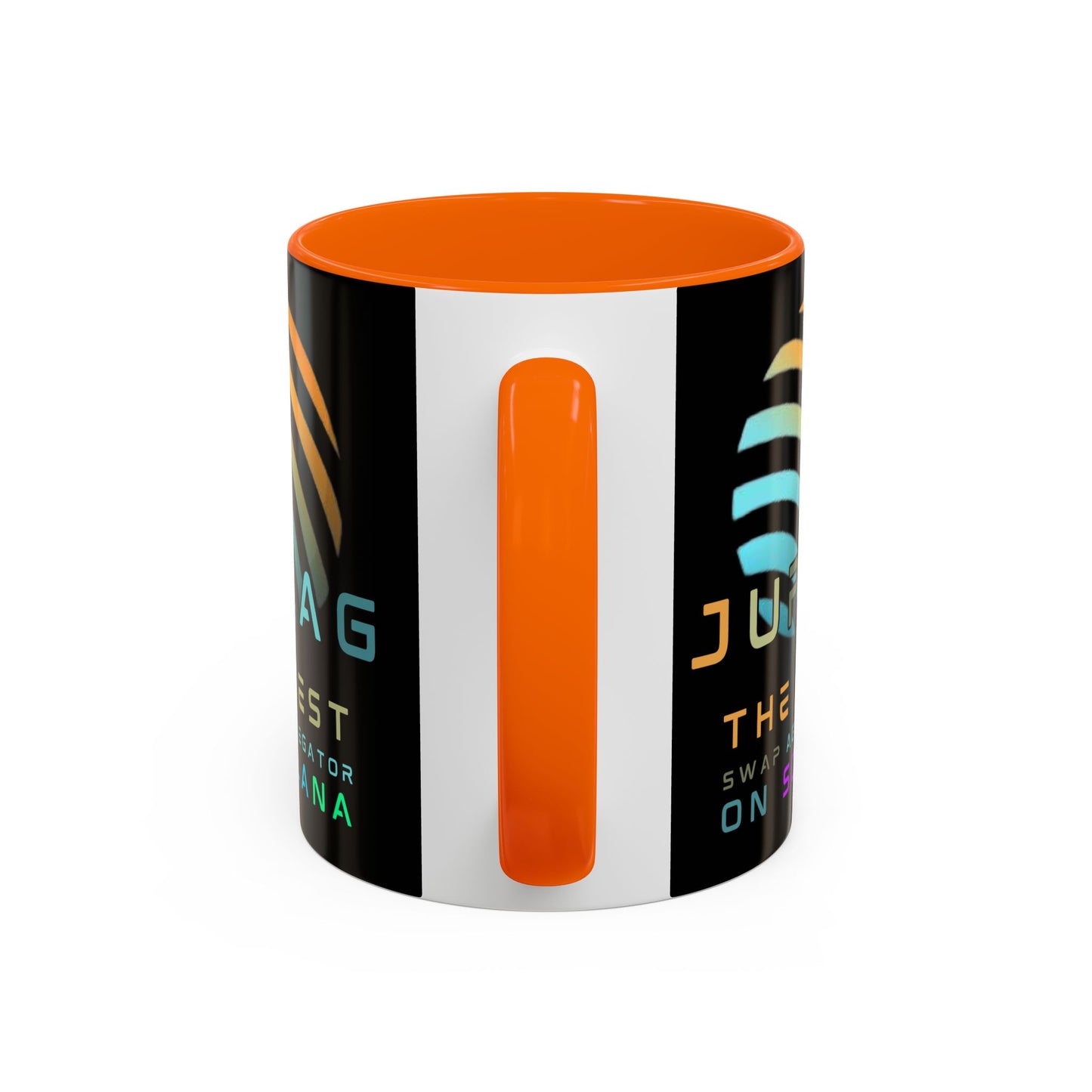 Jupiter (JUP) the best aggregator on Solana Black Accent Mug by cypherpunkgear.com