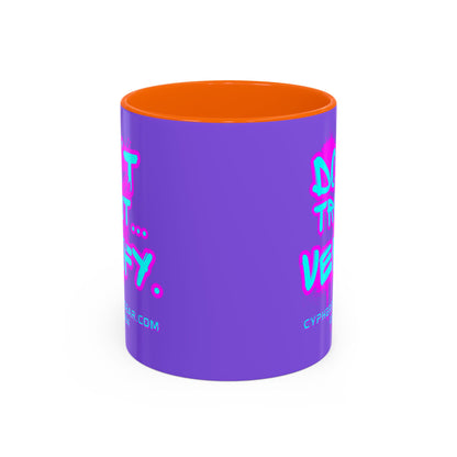Don't Trust...Verify. Light Purple Accent Mug by cypherpunkgear.com