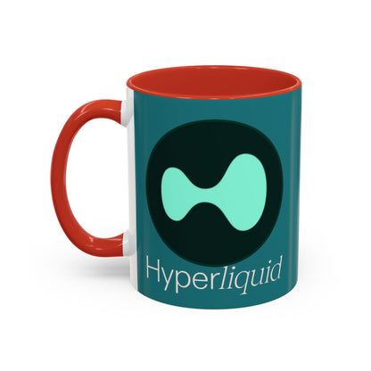 Hyperliquid White font Hyperliquid Accent Mug by cypherpunkgear.com