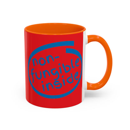 Non-Fungible Inside Red Accent Mug by cypherpunkgear.com