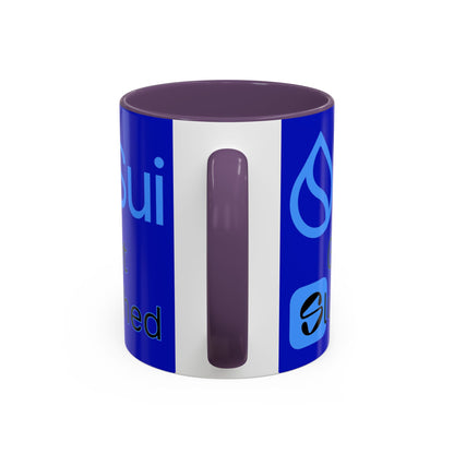 Sui: Get Slushed Dark Blue Accent Mug by cypherpunkgear.com
